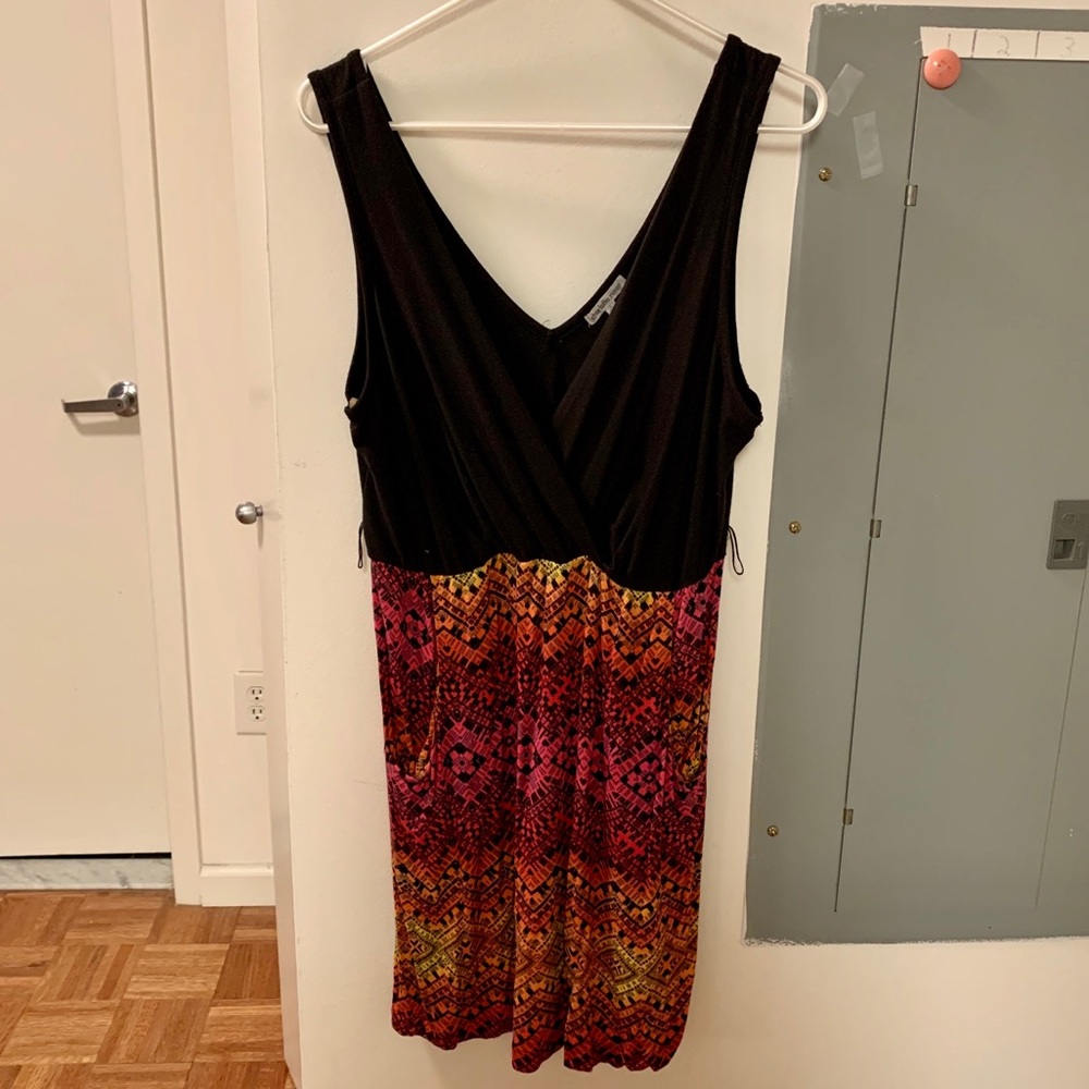 Charlotte Russe Cross V-Neck Dress with Pockets